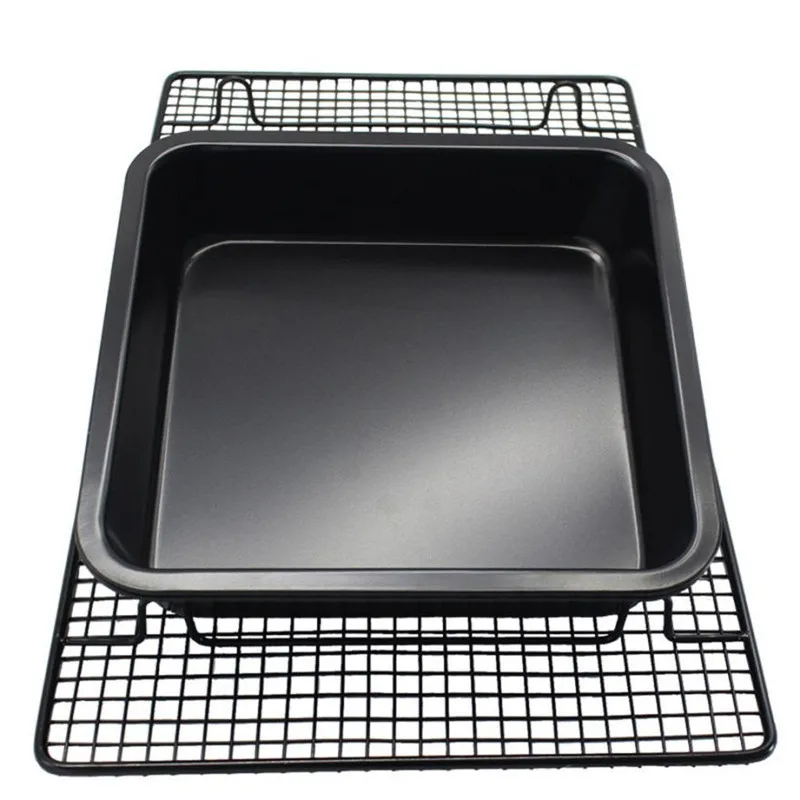 TENSKE Mini Square Cake Pan 8 inch Cake Baking Pan Non Stick Bakeware Cake Make Pan JULY 17in