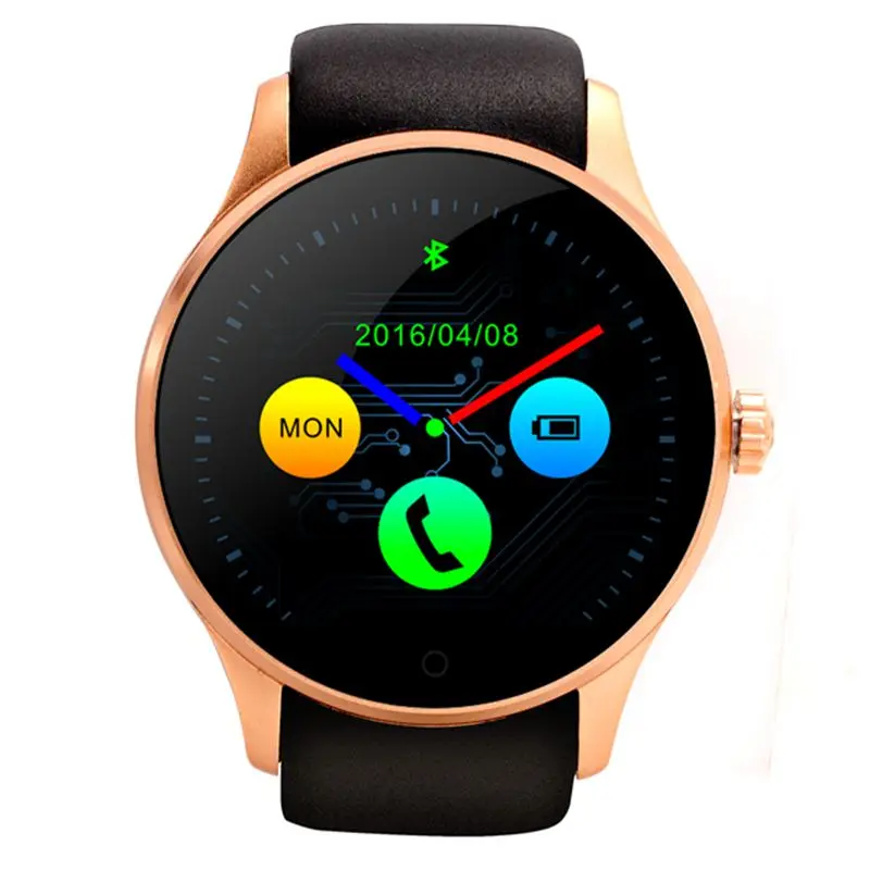 2016 New Waterproof Round Smart Watch K88S font b Smartwatch b font for Android ISO SIM