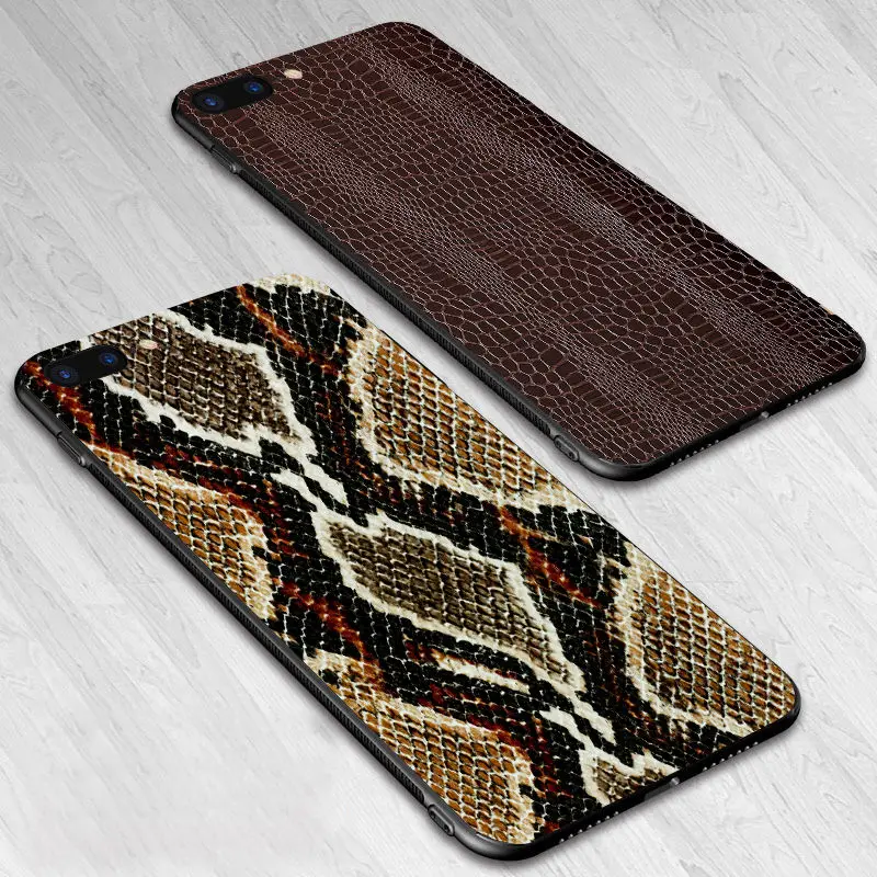 

For iPhone X 6 6S 7 8 Plus Snake Skin Zebra Leopard Print Phone Case For iPhone XR XS Max Crocodile Soft TPU Back Cover Shell