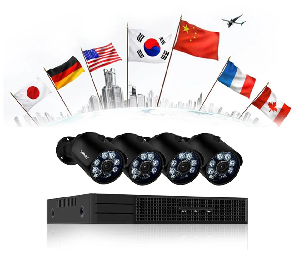 Smar H.265 4MP Surveillance CCTV System 4CH POE NVR Kit 4MP Bullet PoE IP Camera Waterproof Outdoor Video Surveillance Kit (24)