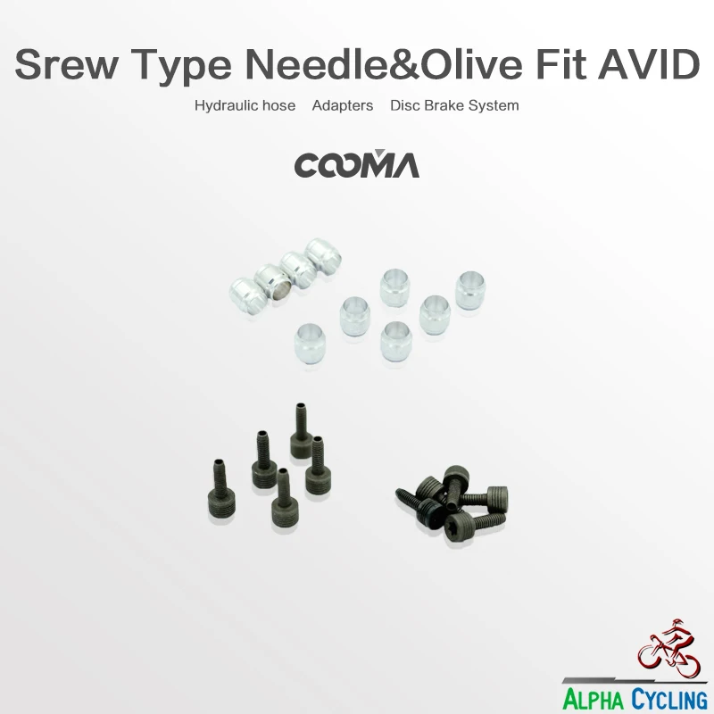 Bicycle Hydraulic Disc Brake Hose Olive & Connector Insert for AVID or SRAM Brake System, Olive & Needle, 10 SET/ORD Bicycle Hydraulic Disc Brake Hose Olive & Connector Insert for AVID or SRAM Brake System, Olive & Needle, 10 SET/ORD