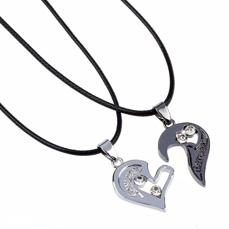 

Two in one Jigsaw I Love You Heart Pendant Necklace Lovers Couples Gift Heart-shaped pendant #5-6