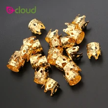 100Pcs/Bag Golden Metal Crown Design Hair Ring Dreadlock Beads Adjustable Braid Cuffs Hair Beads For Braids Hair Extension цена 100Pcs/Bag Golden Metal Crown Design Hair Ring Dreadlock Beads Adjustable Braid Cuffs Hair Beads For Braids Hair Extension цены онлайн