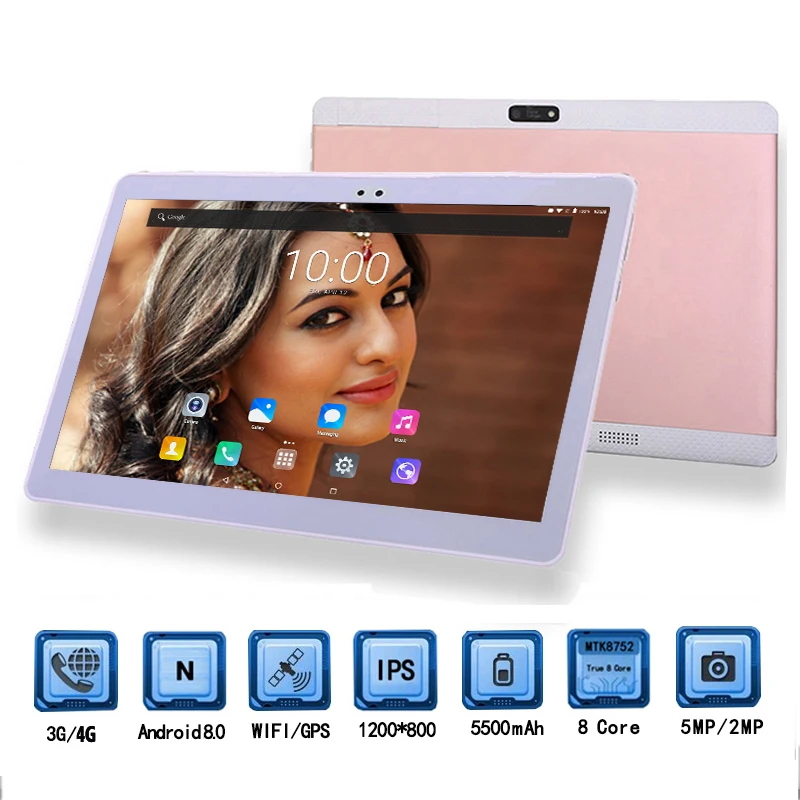 

Sale!!10 inch 1280*800 Tablet PC MT8752 ARM Cortex A7 Octa Core Android 8.0 4GB RAM 64GB ROM Dual 4G Phone Tablets Dual Wifi GPS