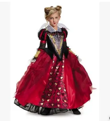 Queen Of Hearts Costume Kids Alice In Wonderland Halloween Fancy Dress Specialty Mrb78 Clothing Shoes Accessories