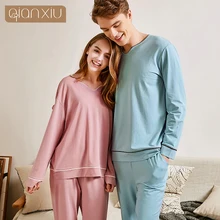 Qianxiu новые мужские модели весна и осень хлопок мужские с коротким рукавом брюки костюм досуг домашняя одежда костюмы 18106