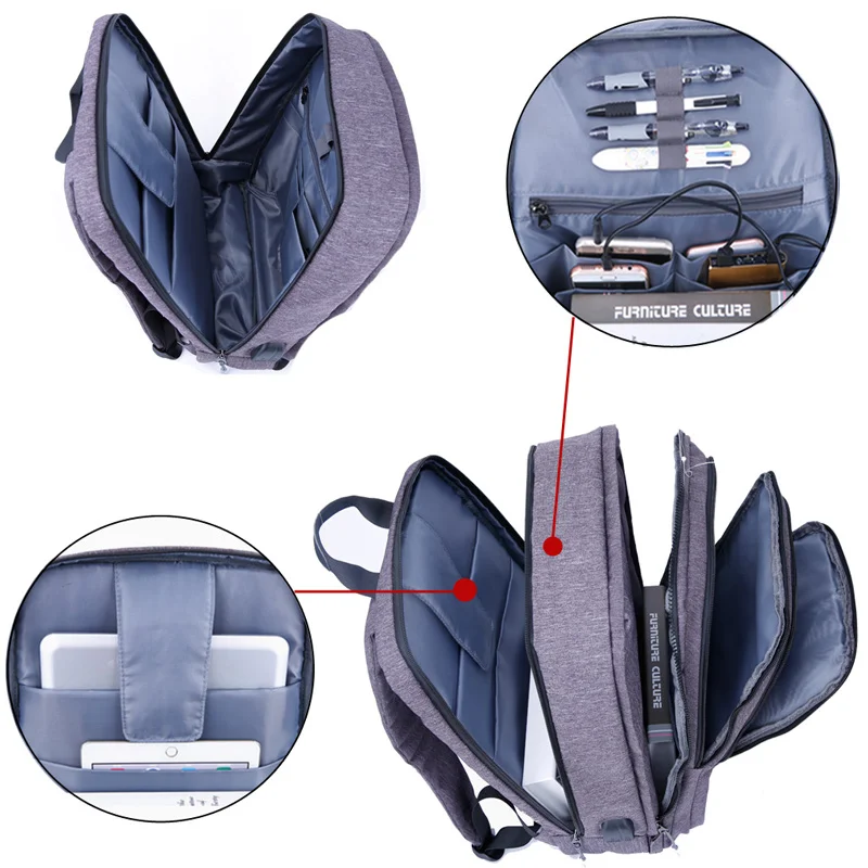 Casaul diebstahl Für Mann Grey Daypack 8608 F D Laptop Zoll Black Anti Grey 8608 Xqxa Reise 3 Usb Rucksack E Männer Lade 8608 17 Schwarz 60wxS7aPOq