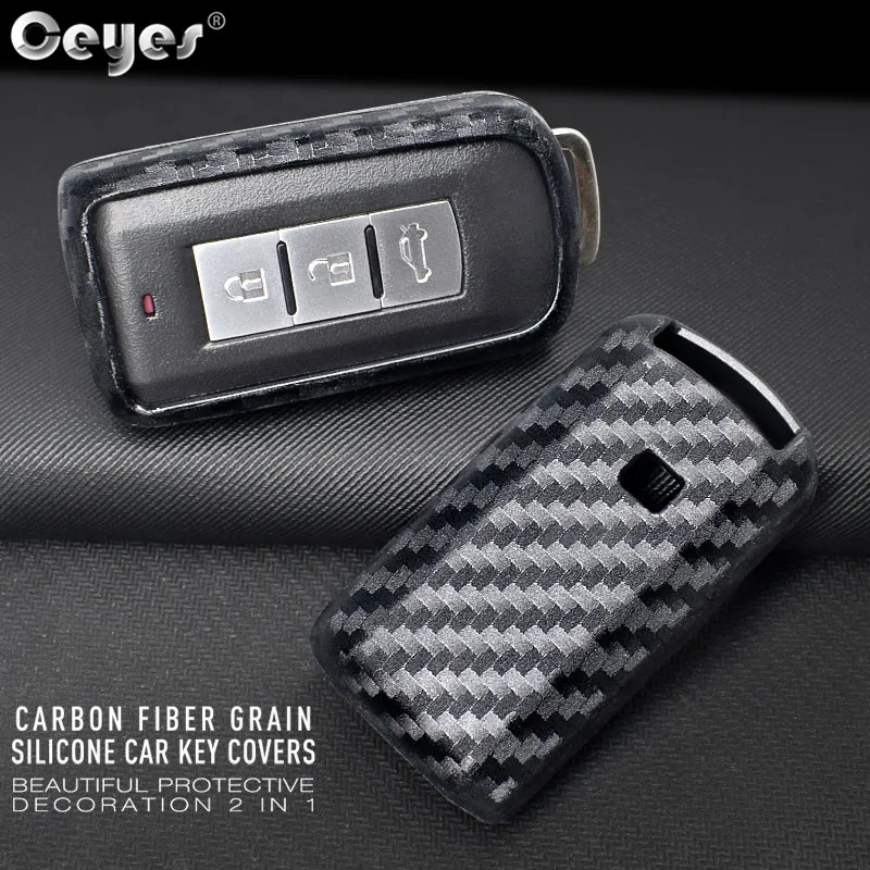 

Ceyes Carbon Fiber Auto Smart Protection Remote Shell Car Styling Accessories Case For Mitsubishi Outlander Lancer Sticker Cover