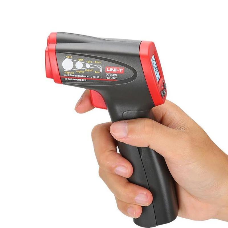 

UNI-T UT300S Non-contact Infrared Thermometer Handheld LCD Temperature Laser Gun Industrial Digital Infrared Thermometer