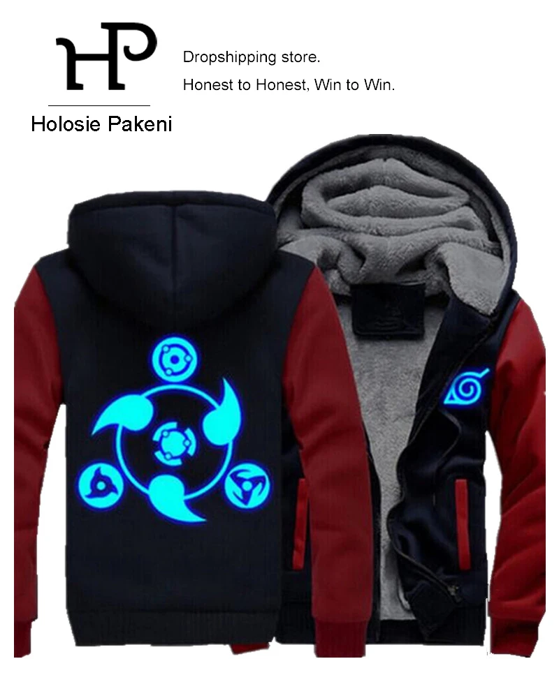 Naruto Akatsuki Luminous Jacket Hoodie animefunstore Naruto Akatsuki Luminous Jacket Hoodie animefunstore