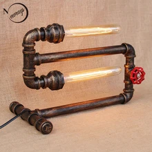 Арт-деко, креативная черная мастерская, 6 стилей, настольная лампа e27 110 v-220 v, винтажный Настольный светильник для чтения, для кабинета, спальни, прикроватного кабинета, офиса