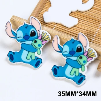 

50pcs 35*34MM Cartoon Movie Character Resin Flatback Kawaii Animal Planar Resin Cabochon DIY Craft Mobile Phone Decoration FR117