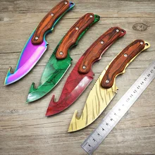 Dropship 5Cr15MoV de acero CS ir Gut cuchillo de Counter Strike táctico de hoja fija cuchillos de caza recto Camping cuchillo abridor