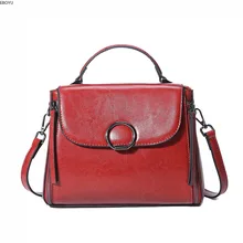 EBOYU натуральная кожа женские кошельки и сумки мини сумка через плечо винтажная Бостонская сумка-портфель#222
