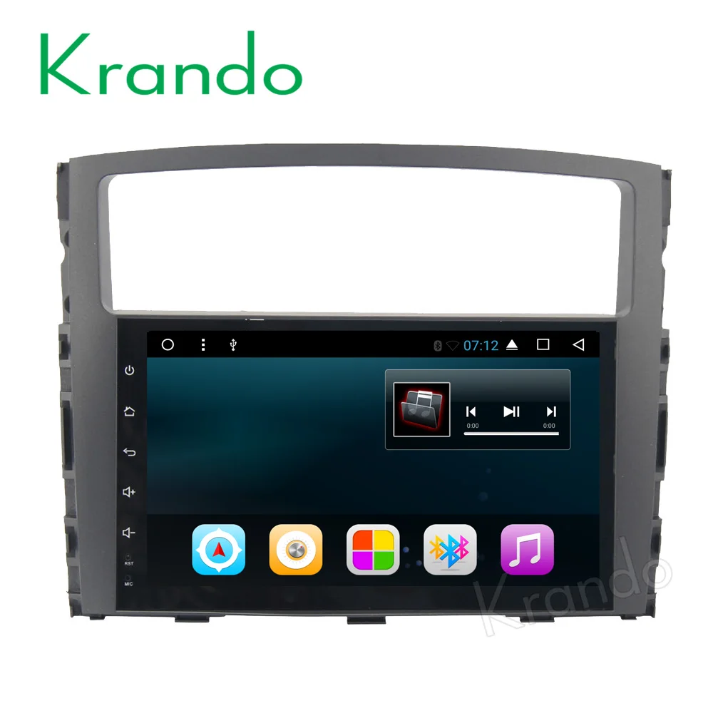 Автомобильная аудиосистема Krando gps для Mitsubishi Pajero 7 1 2006 Android 2011 9 дюймов (без dvd) радио