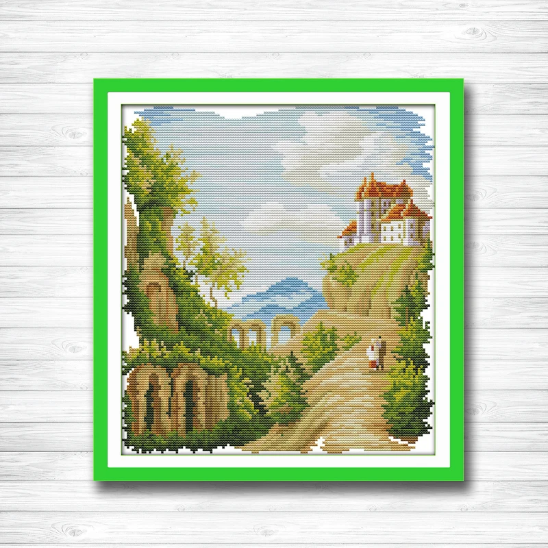 

Walk together scenery decor painting dmc 14CT 11CT counted cross stitch Needlework Set Embroidery kits chinese cross stitch