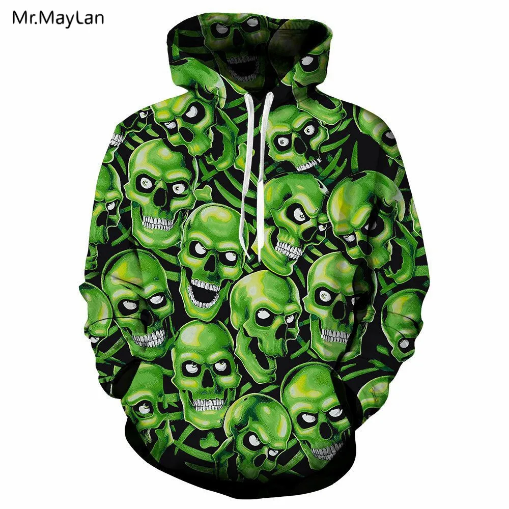 Skull Fading 3D Print Mens Womens Hoodie Sweatshirt Pullover Jumper Hooded Coat
