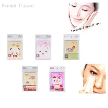 

1 Pack 40 Sheet Facial oil Control Absorption Paper Lock Water Face Tissue Oil Control Absorbent Paper Makeup Beauty Tools