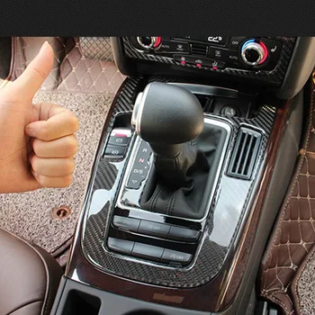 

For Ford Mustang Carbon Fiber Central Control Air Conditioning CD Panel Cover Trim Sticker Car Styling 2015-2017 Accessories