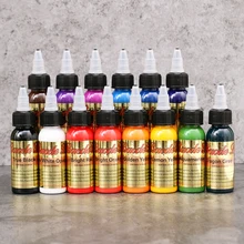 Advanced14pcs 30 мл профессиональные чернила татуировки 14 цветов комплект 1 унц. 30 мл/bottle пигмент татуировки комплект мода Макияж косметика инструменты 14 шт