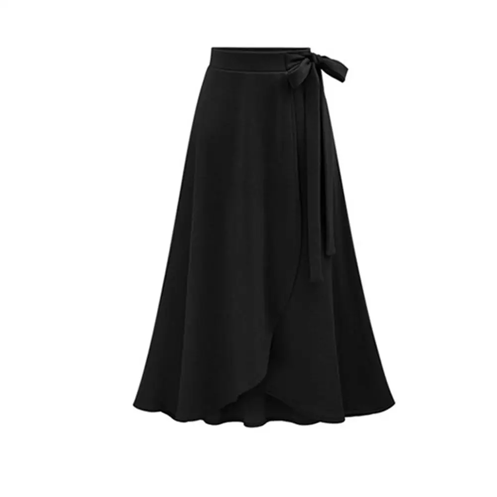 Yfashion высококачественные летние юбки для женщин, однотонные, со шнуровкой, раздельные, необычные, Boho, макси юбки, длинные юбки для женщин