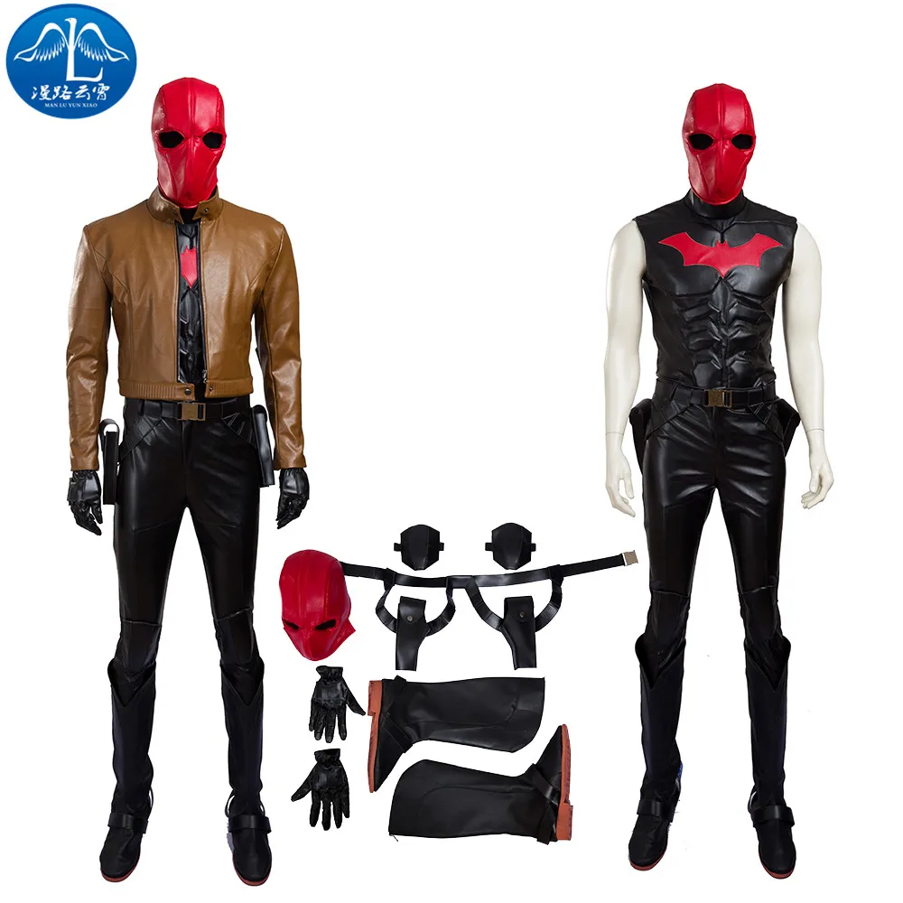ManLuYunXiao Batman Red Hood Cosplay Costume Adult Halloween Costume ...