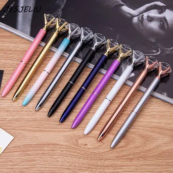 

Novelty Crystal Ballpoint Pen 19 Carat Large Diamond Metal Pens Escolar Bolis