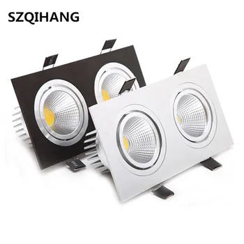 

High Power Aluminum Led COB Dimmable Ceiling Light Lamp AC110V AC220V 7W 10W 14W 20W 24W Square cob led downlight CE&ROHS