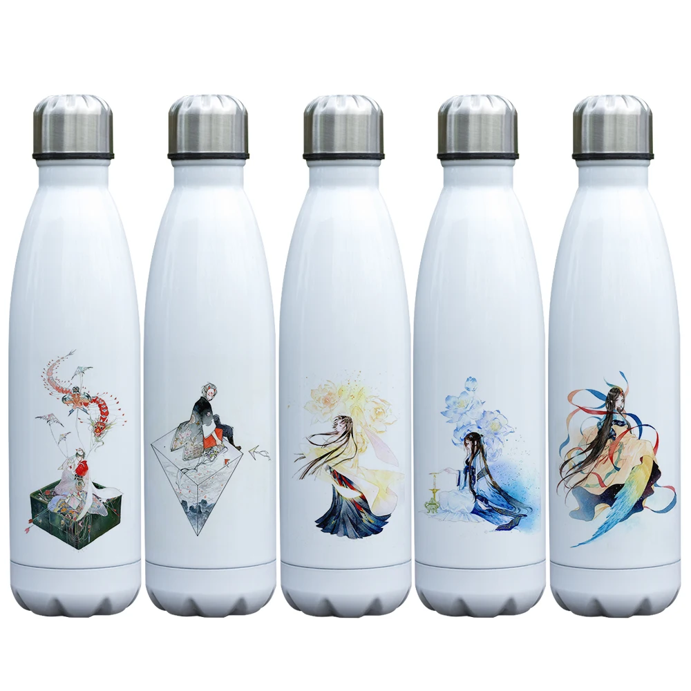 

Chinese Style Fairy Design Print Bottle Insulated Vacuum Flask 500ml Double Wall Stainless Steel Bottle with Cool Design