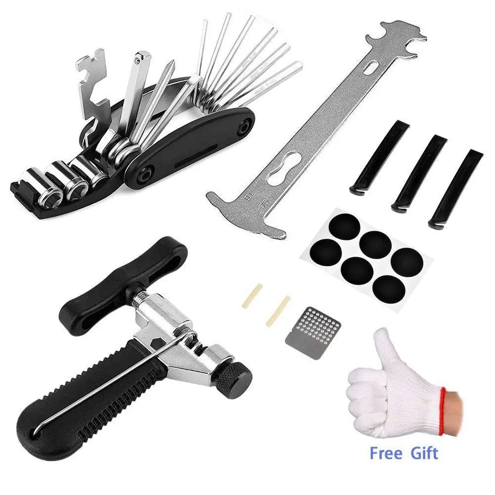 

Bicycle Repair Tools Bicycle Repair Tools 16-in-1 multifunction, with drift chain, chain checker, repair kit, tire lever