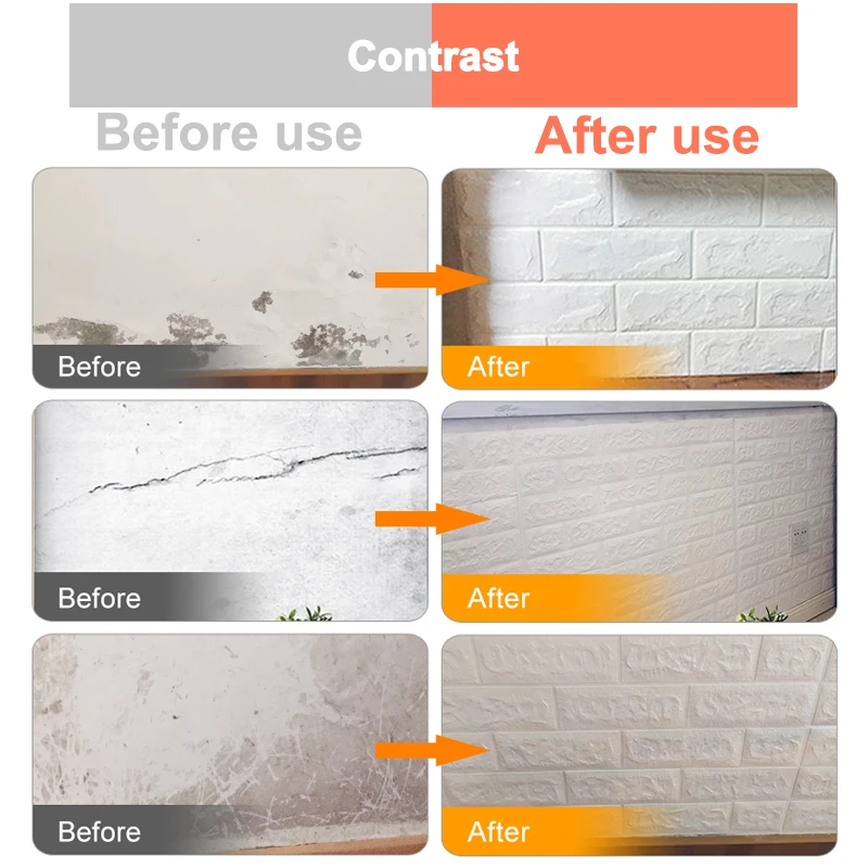 1pc/5pcs 3D Wall Paper Brick Wall Stickers Waterproof DIY Self-Adhesive Decor For Bedroom Kids Room Living Room Wallpaper Paper 1pc/5pcs 3D Wall Paper Brick Wall Stickers Waterproof DIY Self-Adhesive Decor For Bedroom Kids Room Living Room Wallpaper Paper