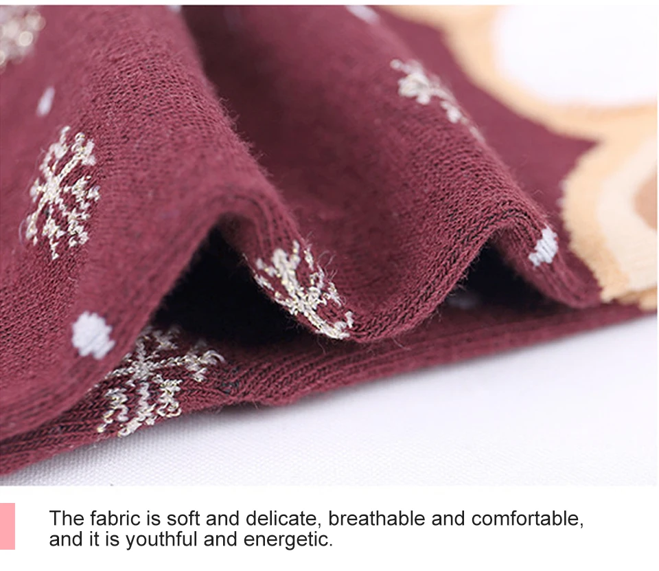 Winter Women Socks Warm Christmas Dog Pattern Cotton Socks Snowflake Comfortable Birthday Gifts Funny Cartoon Shape New Arrivals (5)