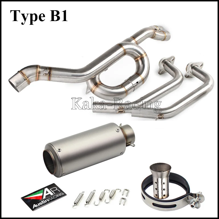 MT03 Motorcycle Exhaust Muffler Full System Slip on pipe AR Austin Racing Carbon fiber Escape For Yamaha R3 R25