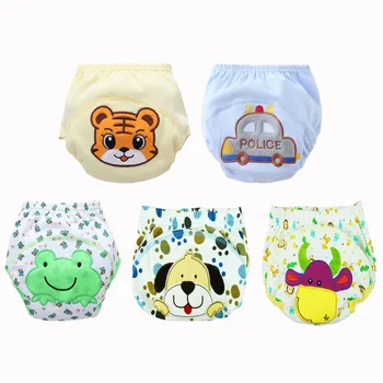 

5pc/ Lot Baby Diapers Children Reusable Underwear Breathable DiaperS Training Pants Can Tracked Suit for 6-16kg