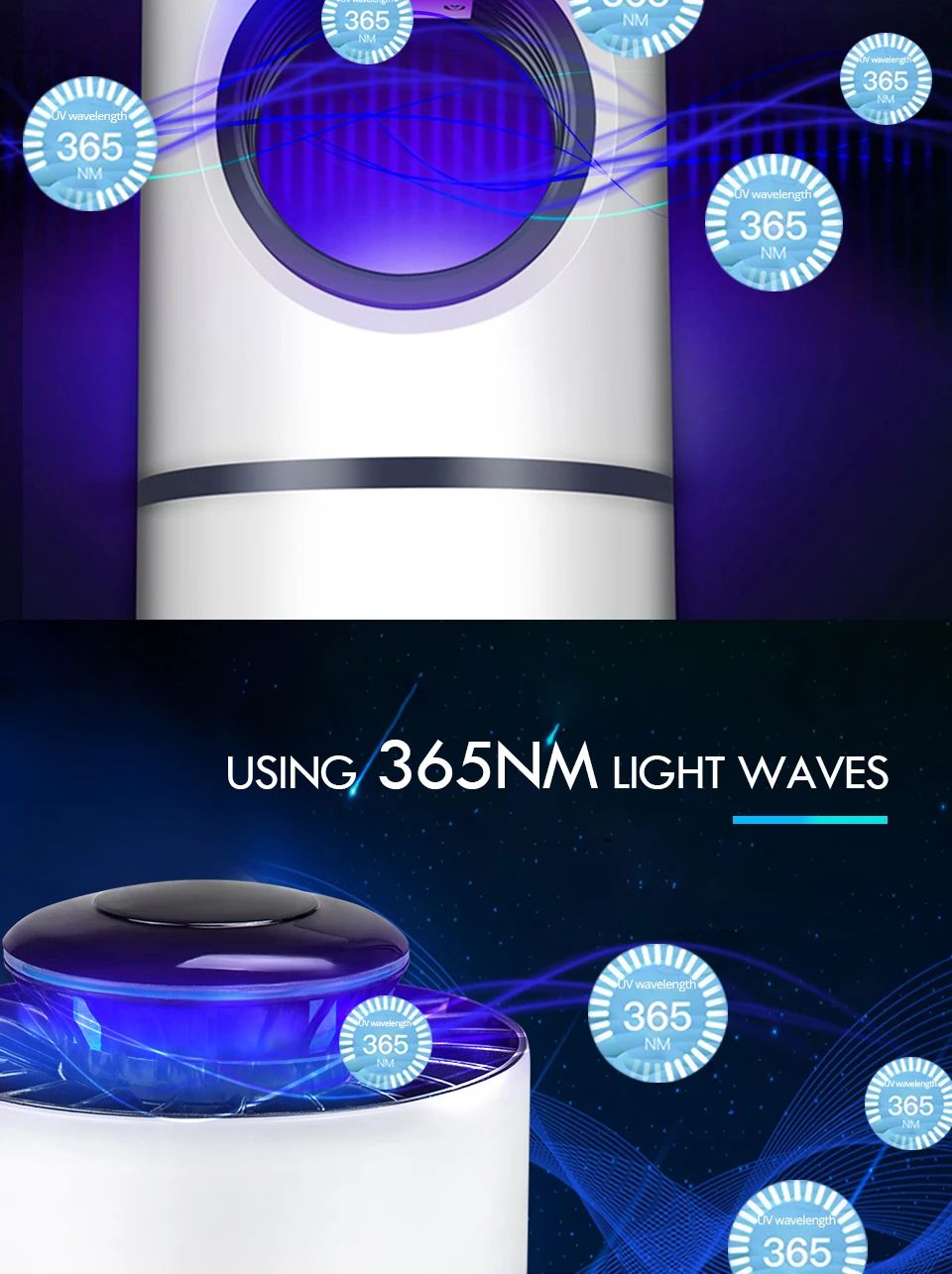 EeeToo USB Electric Mosquito Killer Lamp Photocatalysis Mute 5V Anti Mosquito Trap LED Night Light Lamp Bug Zapper Insect Killer (6)