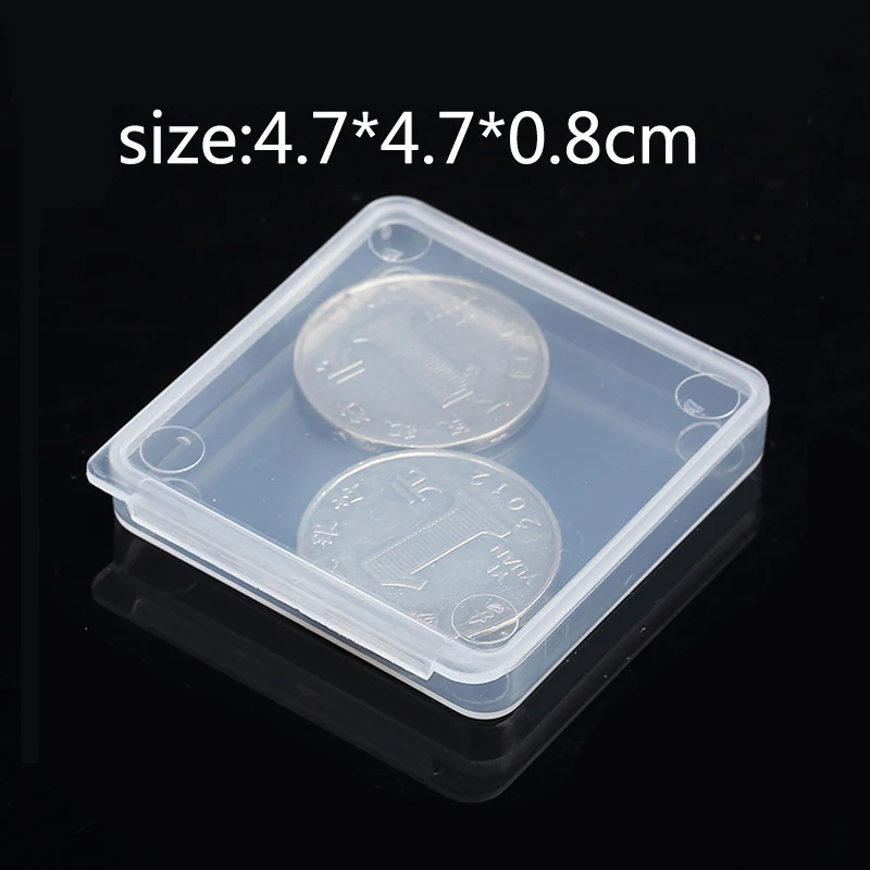 

Free Shipping lidded Transparent Plastic Small square Boxes Packaging Thicken Storage Box Jewelry box Accessories Finishing Box