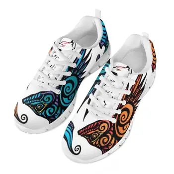 

FORUDESIGNS 2019 Pisces&Fox Flat Shoe Breathable Sneaker Air Mesh Walking Supper Light Student Flats Shoes Casual Man Lady Shoes