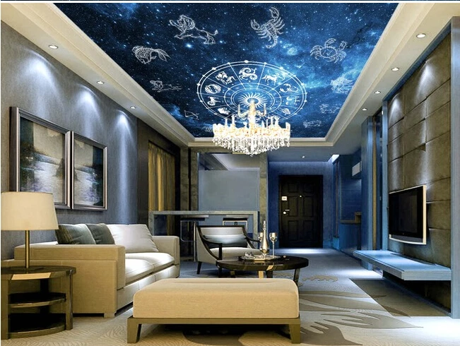 Custom Large Mural 12 Constellation Zenith Vinyl Wallpaper Custom Large Mural 12 Constellation Zenith Vinyl Wallpaper Living Room Tv Background Bedroom Wall In Wallpapers From Home Improvement On