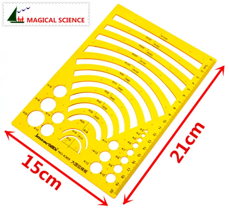 Большой Arc шаблон дугообразная рисунок линейка пластиковые дизайн шаблона для студентов гибкие JSH4369
