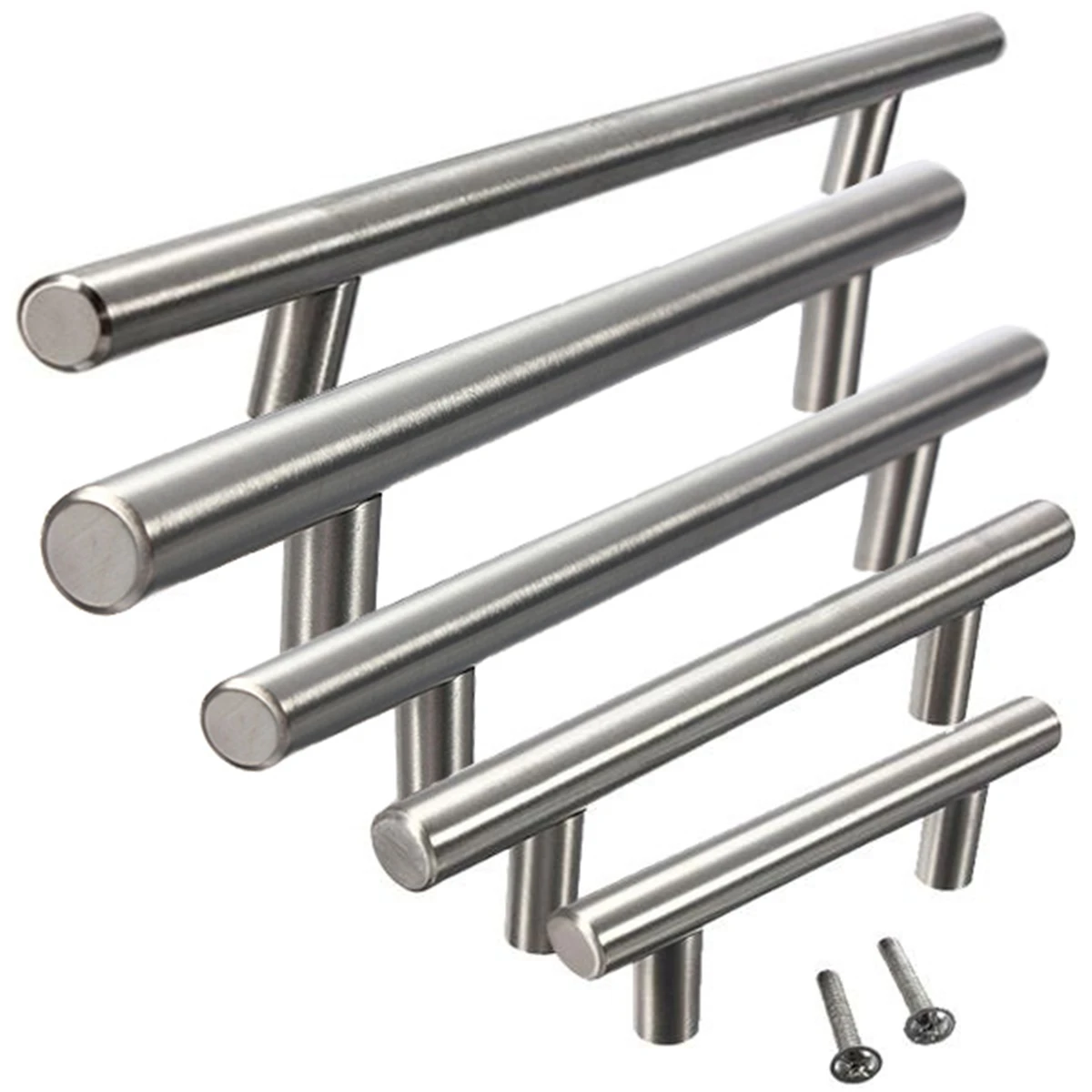 

ZENHOSIT 64/96/128mm Stainless Steel T-Bar Furniture Cabinet Knobs Pull Handles for Kitchen Cupboard Furniture Handle