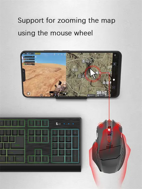 Pubg conversor de jogo mistura teclado mouse conversor estação bluetooth  suporte docking para iphone android gamepad controlador joystick -  AliExpress