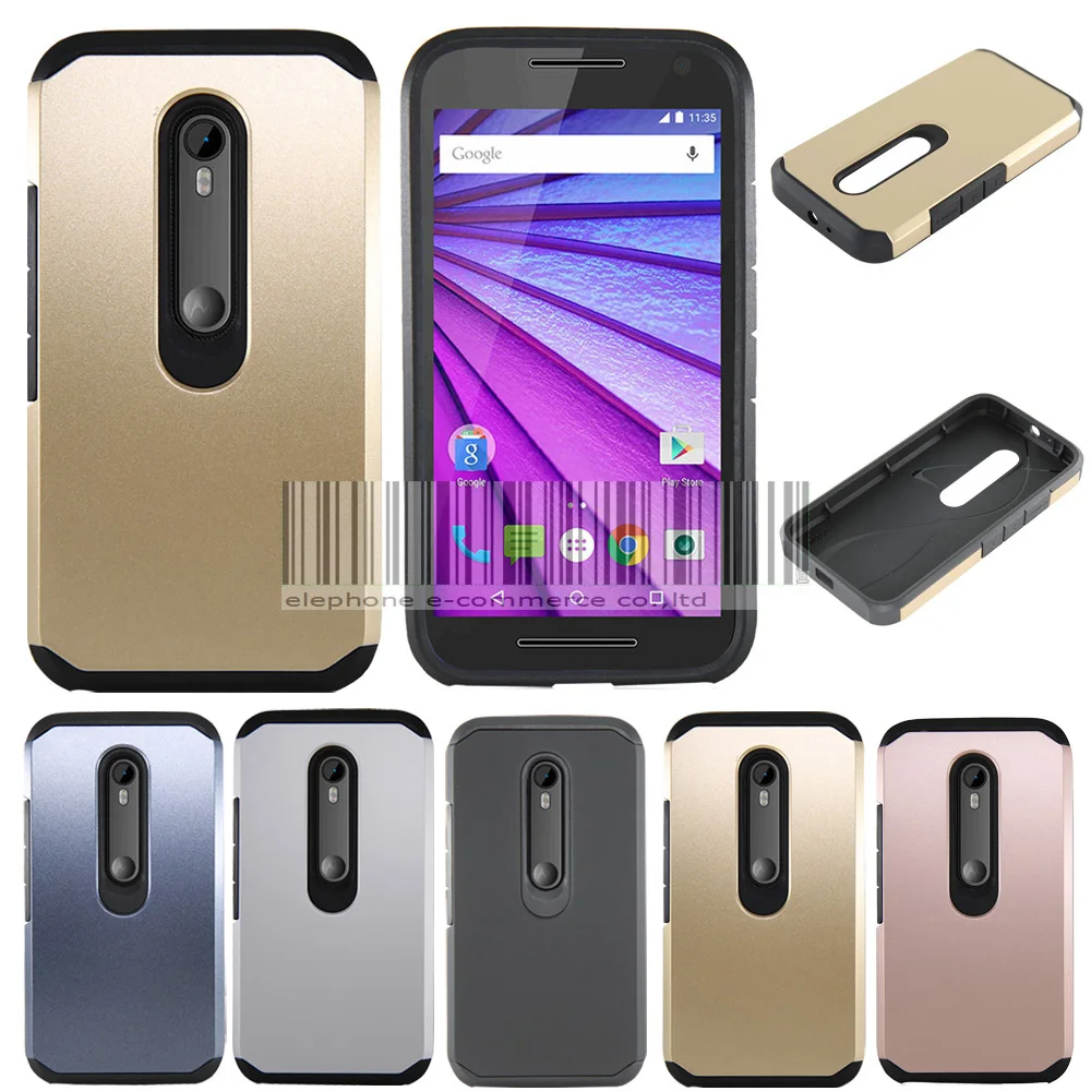 Противоударный тонкий гибридный защитный чехол с/без пленки для Motorola MOTO G3 3rd Gen G