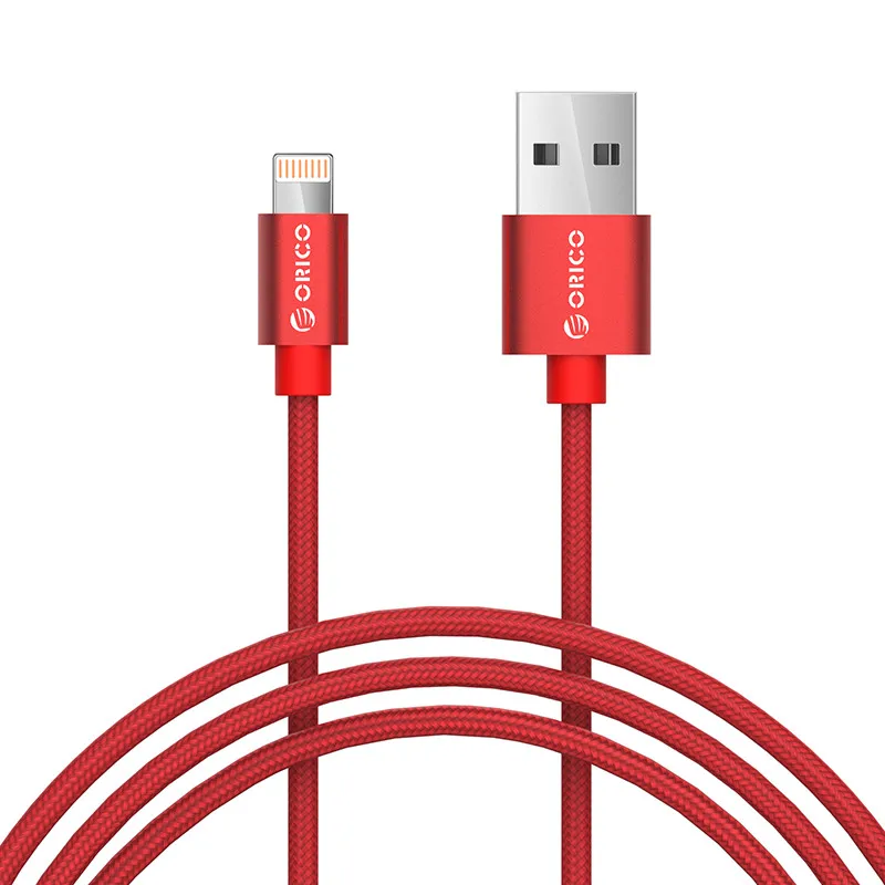 ORICO USB кабель 1 м Быстрая зарядка 2.4A для передачи данных освещения iphone 5S 6 7 Plus x iPad