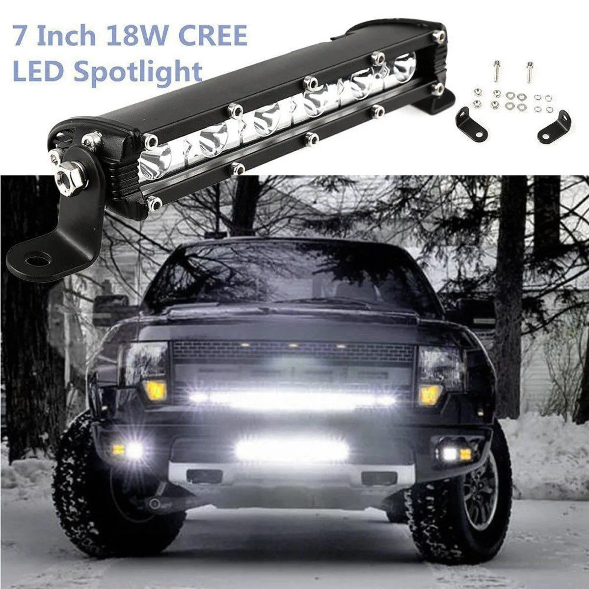 

Linterna led headlight 7inch 18W Led Work Light Bar Spot Suv Boat Driving Lamps 4WD linterna led recargable de alta potencia