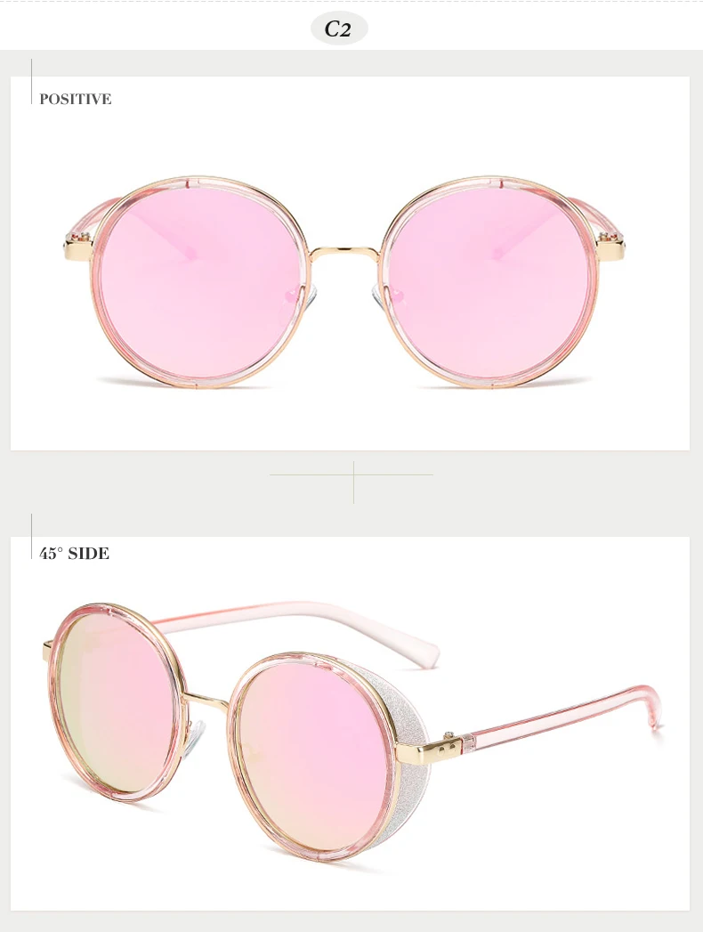 Max Glasiz Ретро Винтажные модные круглые солнцезащитные очки для женщин в форме круга, отражающие зеркальные солнцезащитные очки для женщин feminino