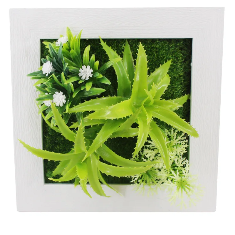 3D креативные настоящие сенсорные Пластиковые домашние декоративные растения, настенная вешалка, пластиковая рамка, искусственный цветок, Настенная Наклейка для гостиной, Декор - Цвет: 49A