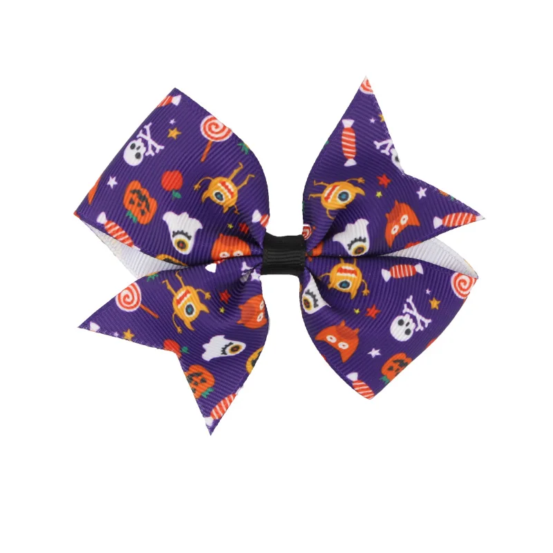 Kids' Solid Grosgrain Ribbon Hairbow with Clips Handmade Glitter Edge Hair Bow Girls' Headwear  Head Accessories (12)