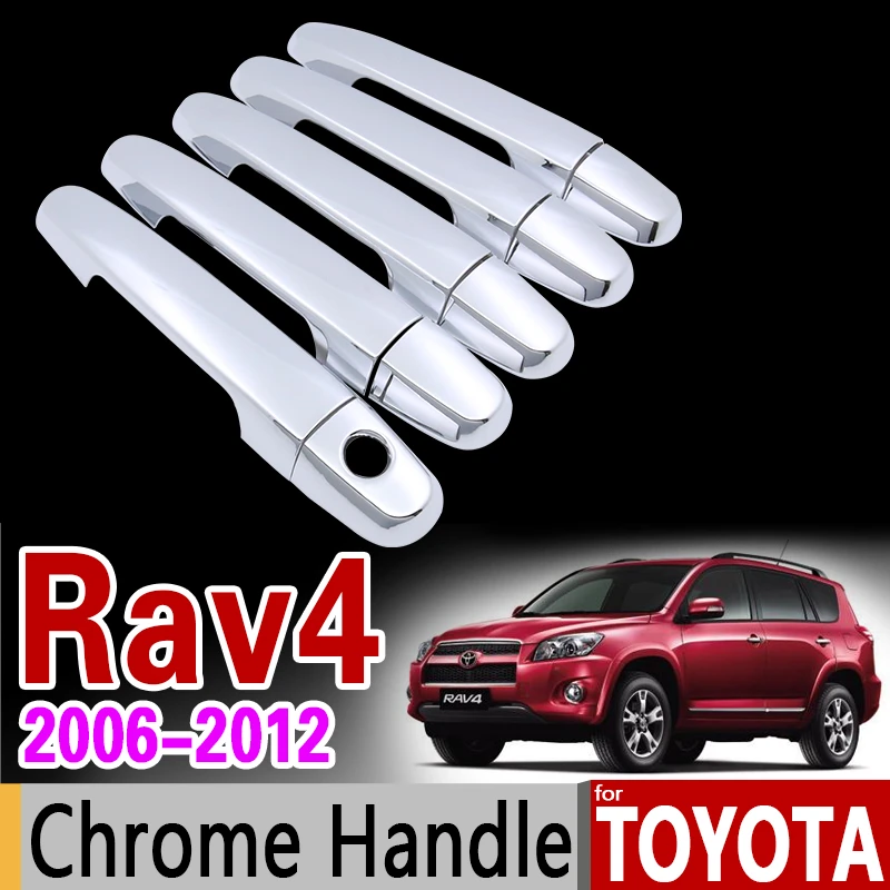 Juego de embellecedores cromados para manija de puerta, accesorios para coche, pegatinas para Toyota RAV4 30 XA30 2006 2007 2008 2009 2010 2011 4|Pegatinas para coche| - AliExpress
