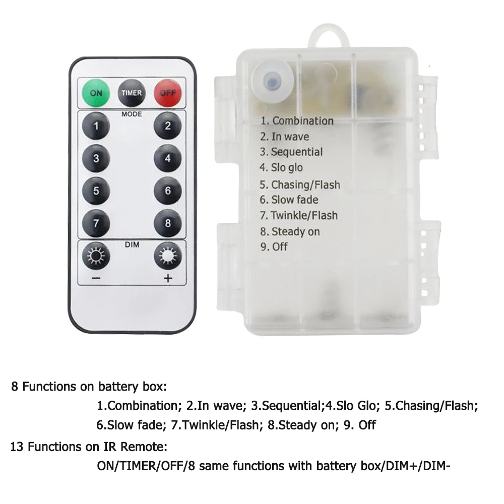 10 м 100 светодиодный s светодиодный свет веревки Открытый ИК пульт дистанционного гирлянда светодиодная водонепроницаемая лампа для