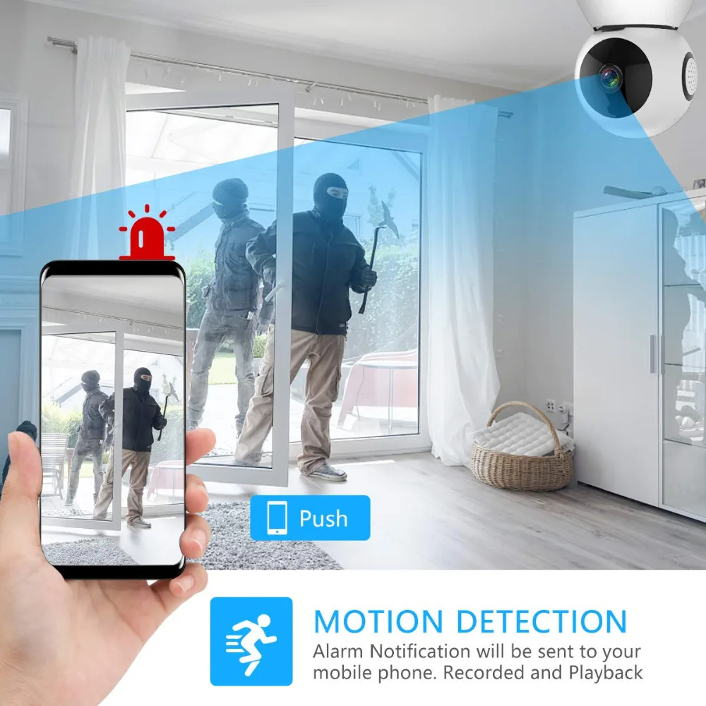 1080 p HD IP Камера с шагомер/2-полосная аудио/Ночное видение/APP пульт дистанционного управления Управление 2,4 ГГц Wi-Fi, внутренняя безопасность